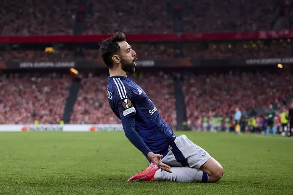 ▲「B費」布魯諾(Bruno Fernandes)上演梅開二度。(圖/達志影像/美聯社)