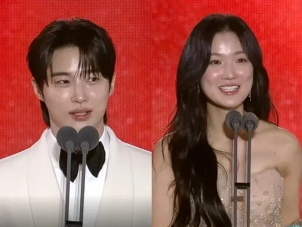 ▲邊佑錫和金惠奫雙雙獲得人氣獎。(圖/翻攝自백상예술대상YT)