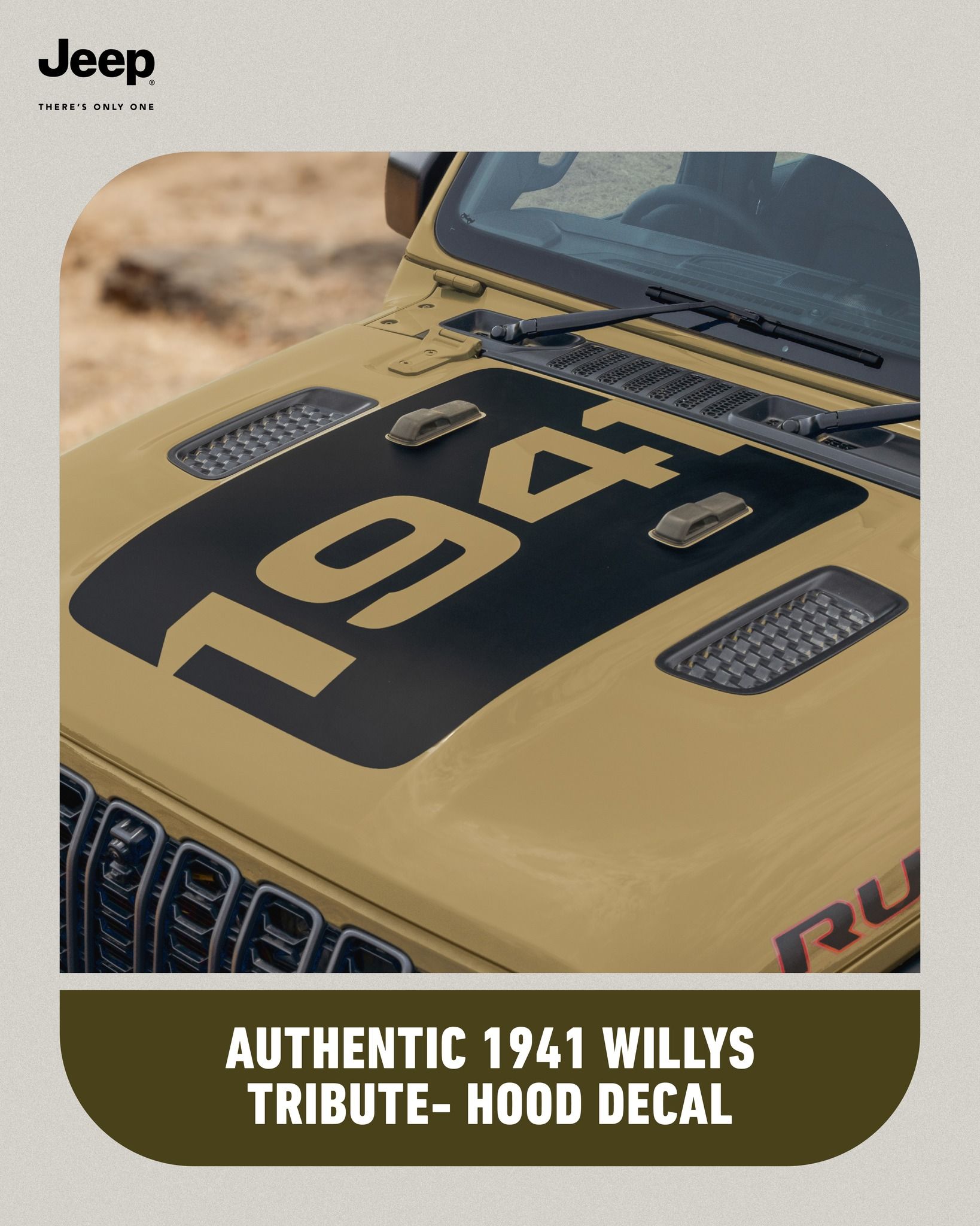 ▲Jeep Wrangler 1941 Willys Edition限量特仕版。(圖/翻攝自Jeep)