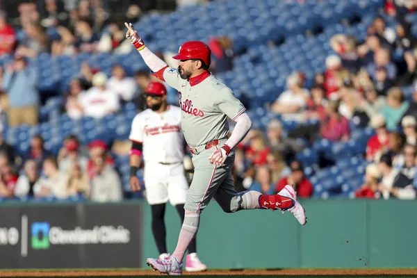 ▲舒瓦伯(Kyle Schwarber)本季第13、14轟出爐。(圖/達志影像/美聯社)