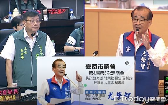 ▲台南市議會13日針對教育局報告展開質詢,國民黨團要求重視震災校舍重建與自由學區改制引發的家長憂慮。(記者林東良翻攝,下同)