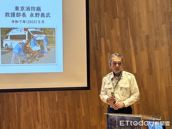 ▲▼消防局長孫福佑表示,台灣日本舉行檢傷制度交流研討會,期盼精進急救品質提高存活率。(圖/中市消防提供,下同)