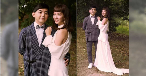 黃子佼、孟耿如在2020年3月5日登記結婚,當時因新冠肺炎疫情影響,兩人一直未辦婚宴。(圖/永恆婚顧提供)