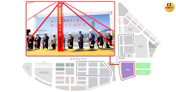 金仁寶集團將耗資300億元在北士科蓋總部。(圖/周志龍攝、翻攝自北士科園區官網)