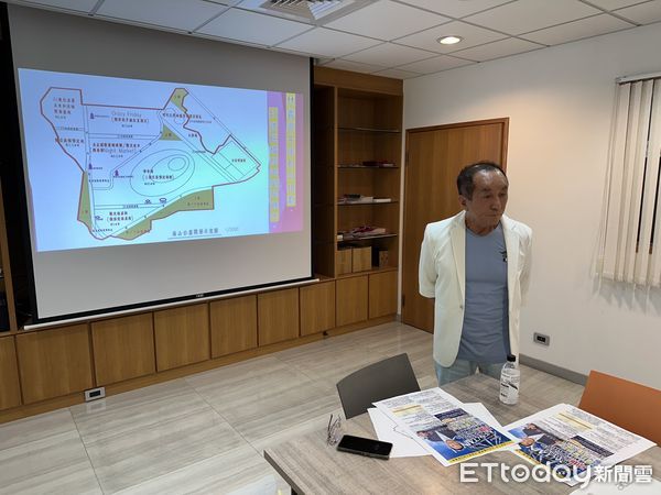 ▲有意再戰台南市長的林義豐召開記者會,提出南山公墓整體開發構想,呼籲市府儘速啟動規劃。(記者林東良翻攝,下同)