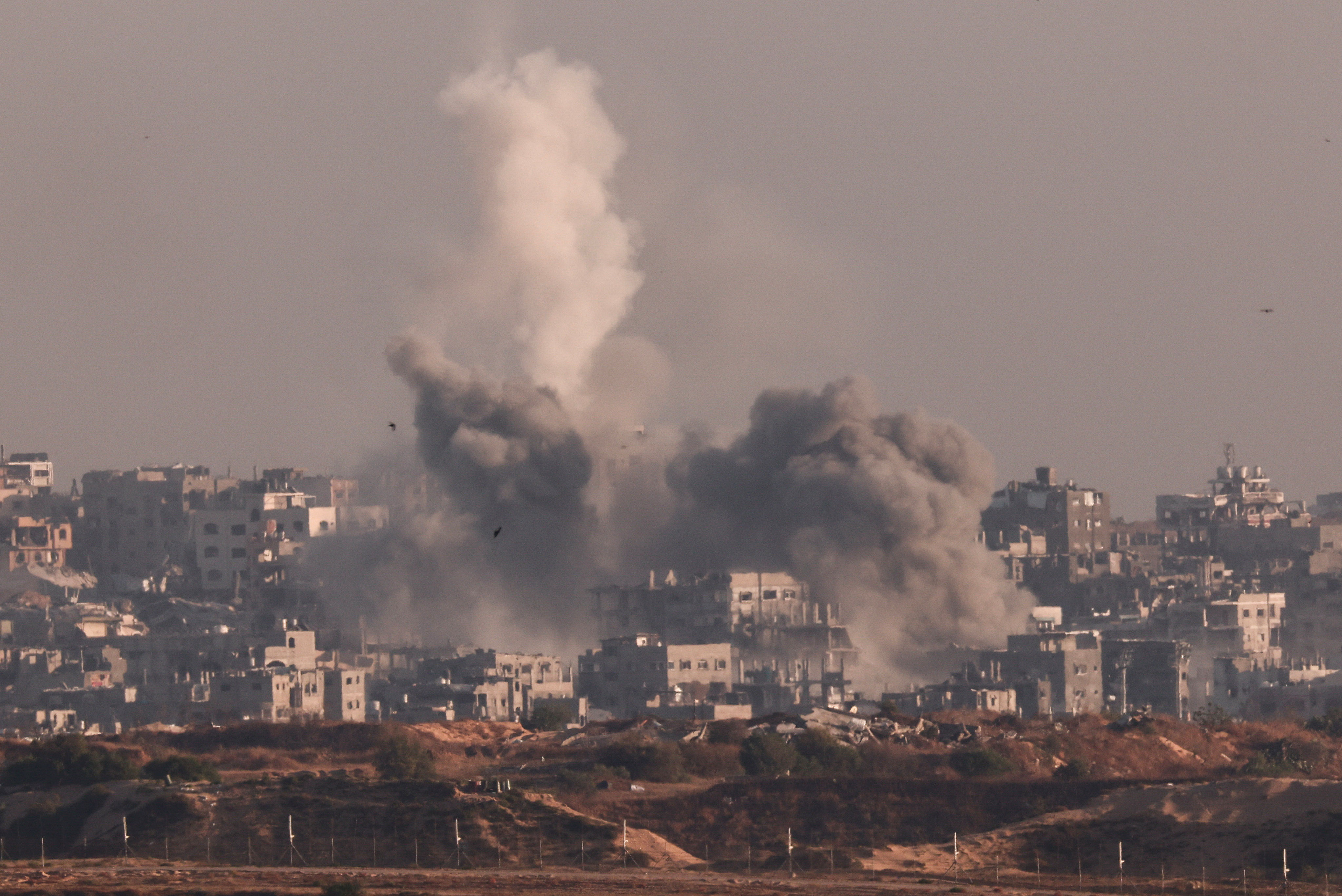 ▲加薩,以哈戰爭。(圖/路透)