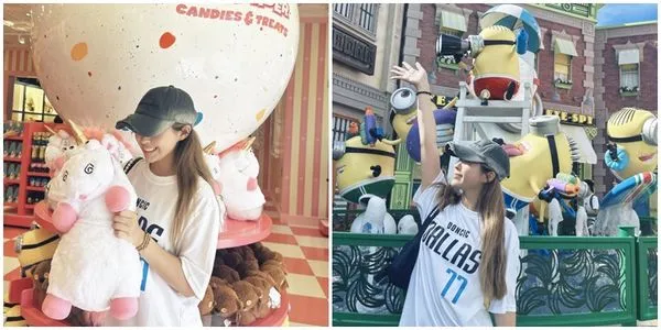 ▲小玫瑰分享在環球影城遊玩的照片。(圖/翻攝自Instagram/roselyn_1020)