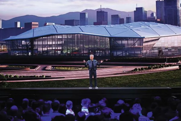 黃仁勳宣布海外總部落腳北士科,激勵在地房價。(鏡報新聞網董孟航)