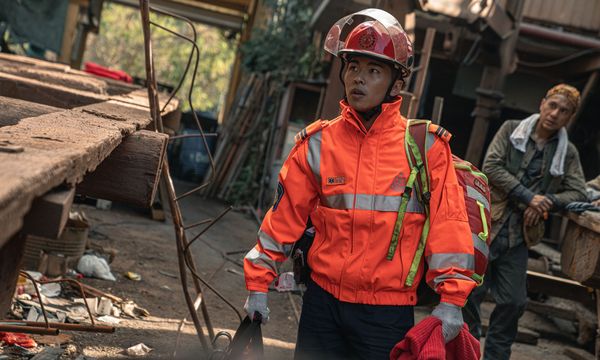 ▲《送院途中》古天樂、蘇悅弦、游學修。(圖/華映提供)