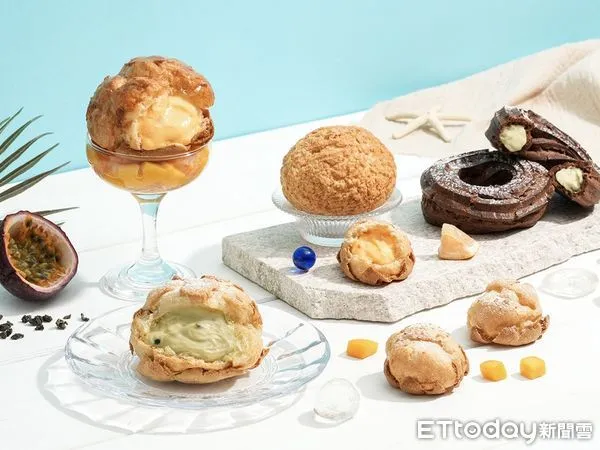 ▲▼beard papa’s6月限定推出2種新口味泡芙包括「楊枝甘露泡芙」、「百香果綠茶泡芙」。(圖/beard papa’s提供)