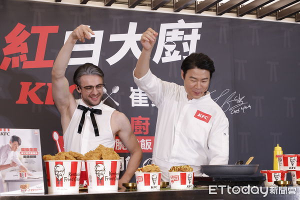 ▲▼白湯匙大廚崔鉉碩與台灣肯德基共同推出聯名料理「韓式起司脆雞飯」,結合韓式炸雞與台灣國產優質白米的台韓口味組合。(圖/記者湯興漢攝)