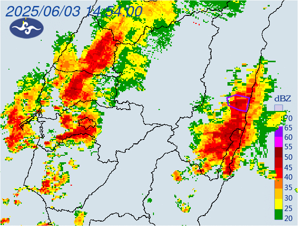▲▼花蓮大雷雨。(圖/氣象署)