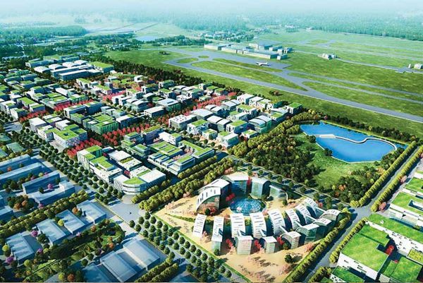 航空城區段徵收計畫分為10個標案,被前桃園市長鄭文燦列為重要政績。(桃園市政府提供)