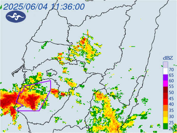 ▲▼氣象署針對嘉義縣、台南市發布大雷雨即時訊息。(圖/氣象署)