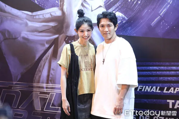 ▲李千那、黃尚禾出席林俊傑大巨蛋演唱會。(圖/記者林敬旻攝)