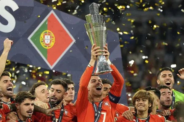 ▲▼葡萄牙在PK大戰擊敗西班牙,奪得今年的國聯冠軍;C羅。(圖/達志影像/美聯社)