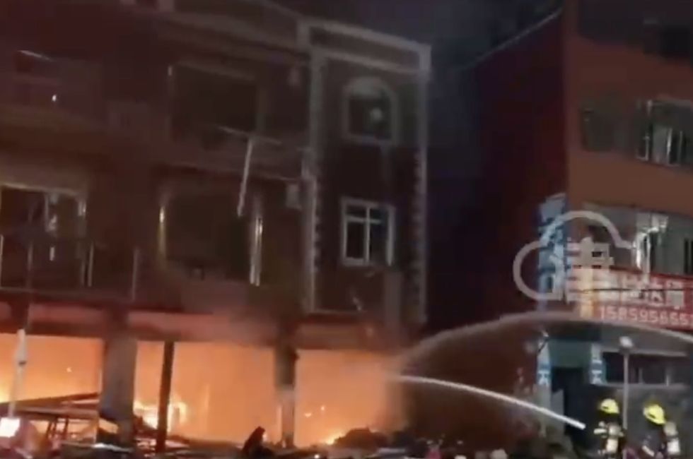 ▲福建南安一棟三層樓民宅氣爆致2死5傷。(圖/翻攝微博)