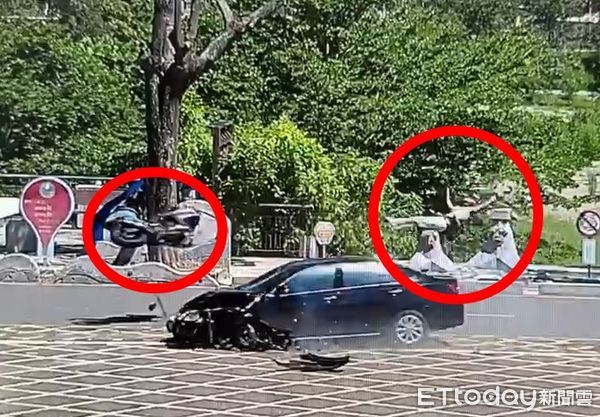 ▲▼嘉義縣嘉義市清水路嚴重車禍。(圖/記者翁伊森翻攝)