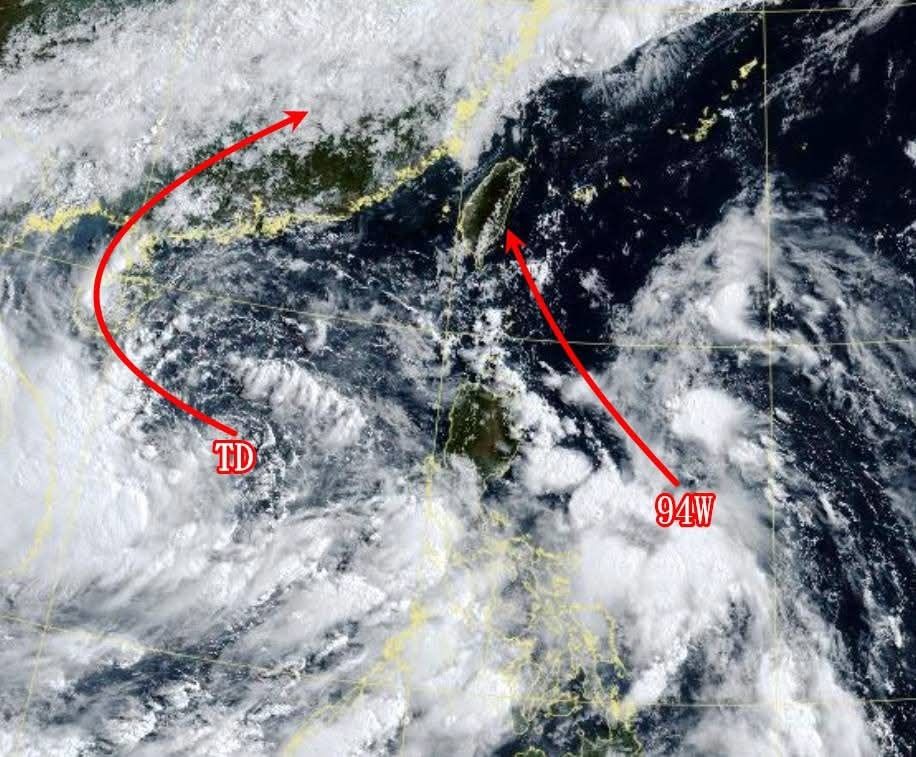 ▲▼94w。(圖/翻攝自Facebook/觀氣象看天氣)