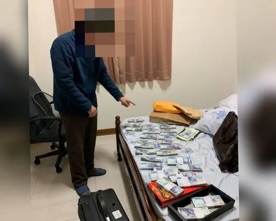 ▲彰化檢方在賴榮俊宿舍查扣300萬元。(資料圖/彰化地檢提供)