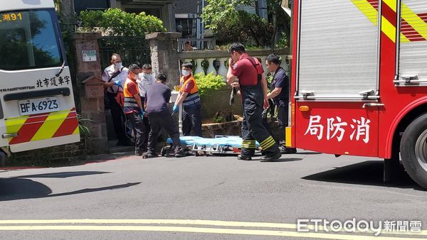 ▲▼台北市內湖委外捕蜂工人卡樹上無心跳。(圖/記者黃彥傑攝)