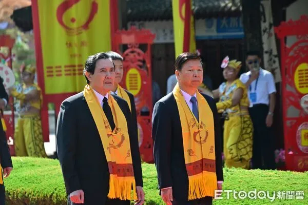 ▲▼前總統馬英九出席在甘肅天水舉行的「2025年公祭中華人文始祖伏羲大典」。(圖/記者陳冠宇攝)