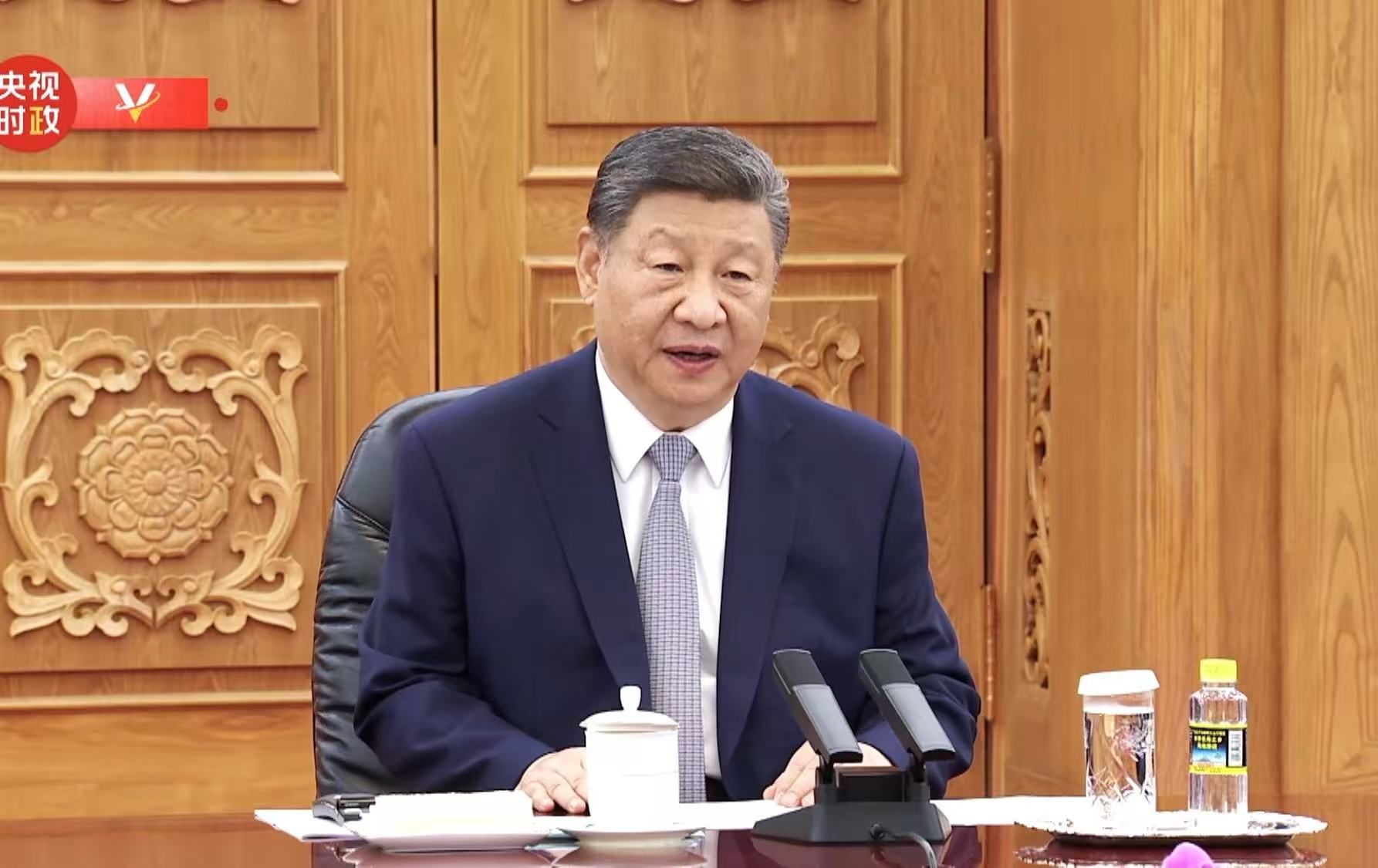 ▲▼ 新加坡總理黃循財訪華,習近平,李強,會見,北京 。(圖/翻攝 央視、新華社)