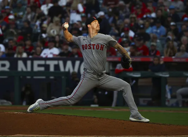 ▲紅襪投手布勒(Walker Buehler)今天單場送出7次保送。(圖/達志影像/美聯社)