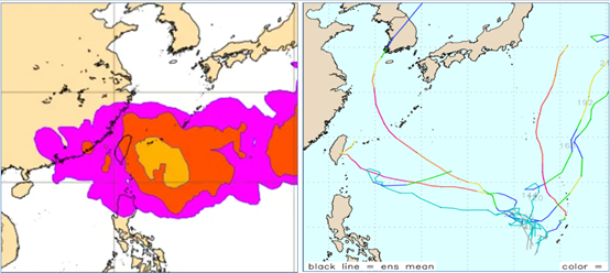 ▲▼台灣東方海面「輕颱」機率最高為30%。(圖/洩天機教室)