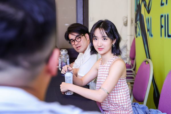 ▲《久別重逢》導演梁禮彥與主演許恩怡親臨北影媒體茶敘。(圖/台北電影節提供)