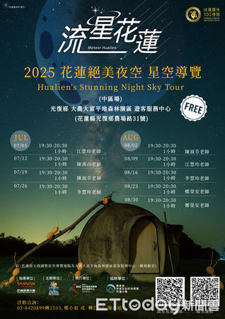 ▲▼專業天文解說員帶領,深入介紹星體命名、星座神話與觀星知識,打造寓教於樂的夜間體驗,適合親子共遊。(圖/花蓮縣政府提供,下同)