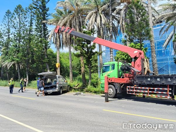 ▲▼澎湖閃貓翻車。(圖/記者陳洋翻攝)