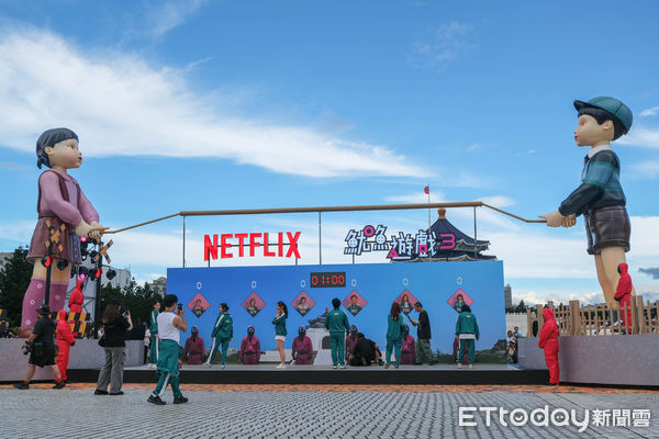 ▲《魷魚遊戲3》「THE FINAL GAME 魷戲玩到底」今起在台北中正紀念堂登場。(圖/記者彭懷玉攝)