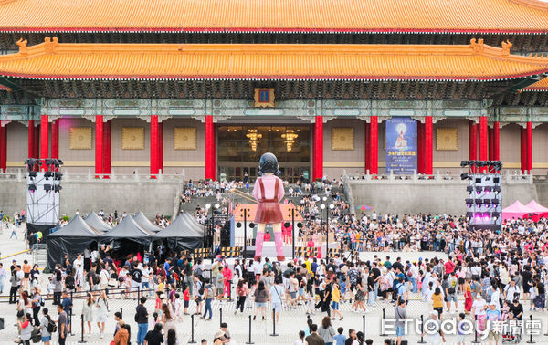 ▲《魷魚遊戲3》「THE FINAL GAME 魷戲玩到底」今起在台北中正紀念堂登場。(圖/記者彭懷玉攝)