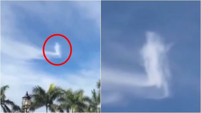 ▲▼教堂上空驚見「耶穌雲」影片瘋傳! 狂吸8000信徒朝聖。(圖/翻攝X)