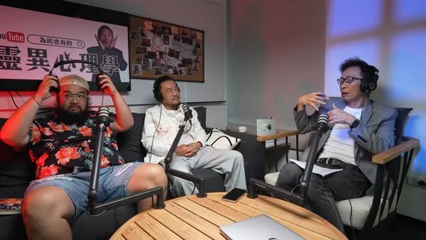 ▲▼陳為民(中)邀請《玫瑰之夜》製作人凌志文(右)上節目談鬼,不料卻發現靈異現象。(圖/為民也有約提供)