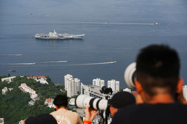 ▲▼山東艦訪香港。(圖/路透社)