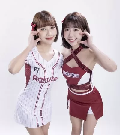 ▲▼「樂天雙胞胎」彭彭(左起)、Mika 。(圖/樂天桃猿提供)