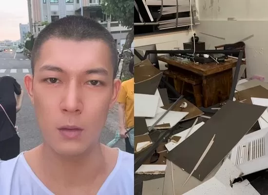 ▲鳳梨家被吹破。(圖/翻攝自鳳梨IG)