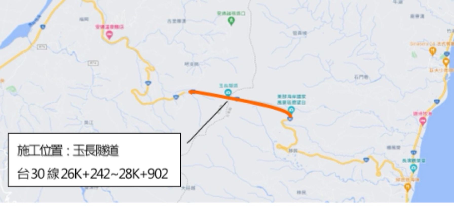 ▲施工期間將於隧道二端洞口實施一車道封閉施工,另一車道輪放通行。(圖/記者王兆麟翻攝,下同)