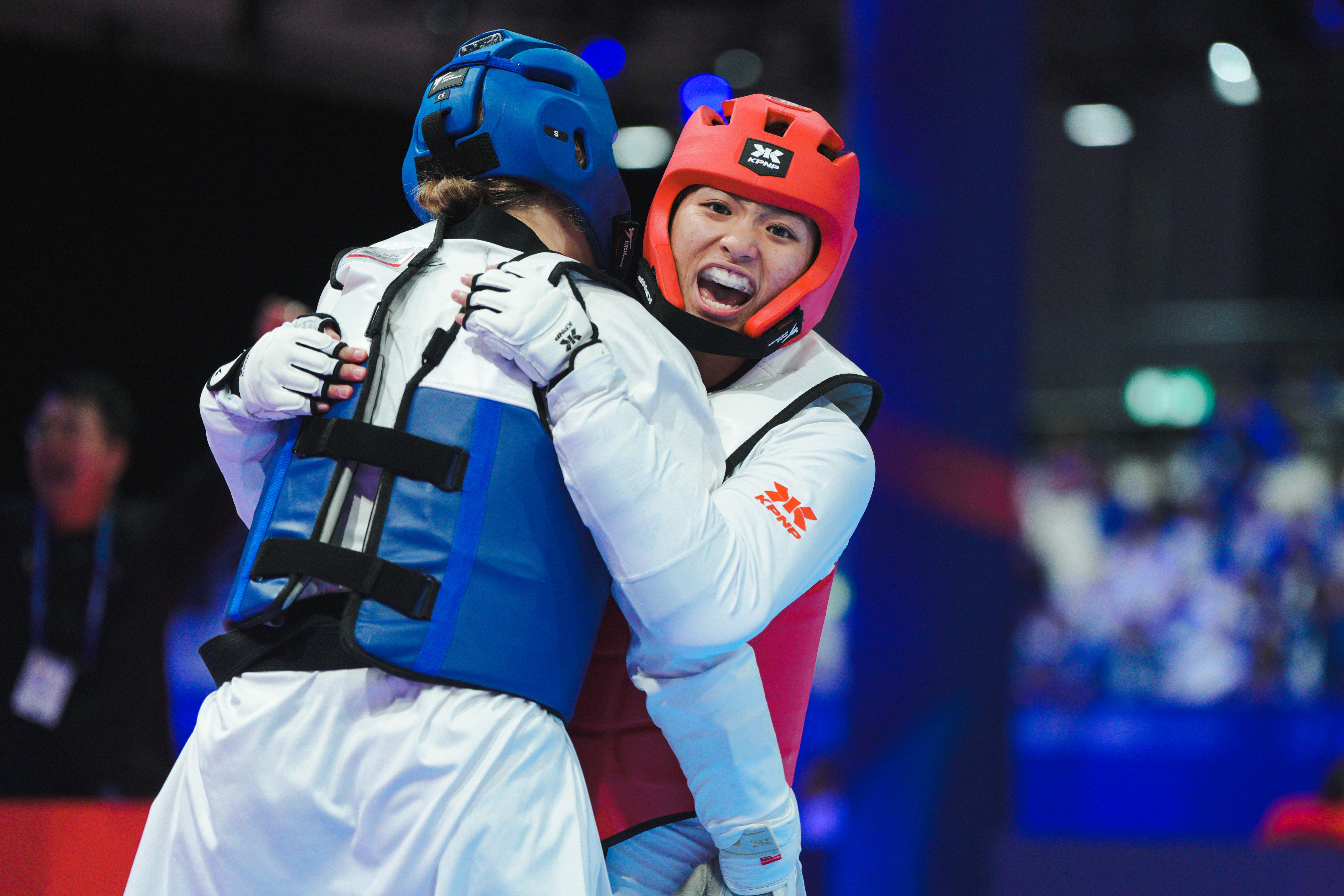 ▲▼2025年萊茵魯爾世大運,跆拳道邱義睿、金怡君 。(圖/大專體總提供)