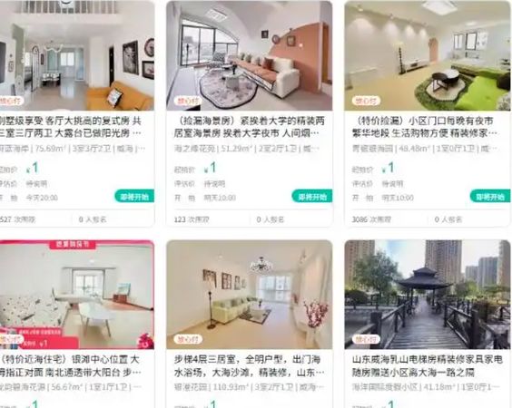 ▲▼ 大陸多地出現一元競標拍賣房產 。(圖/翻攝 百度)