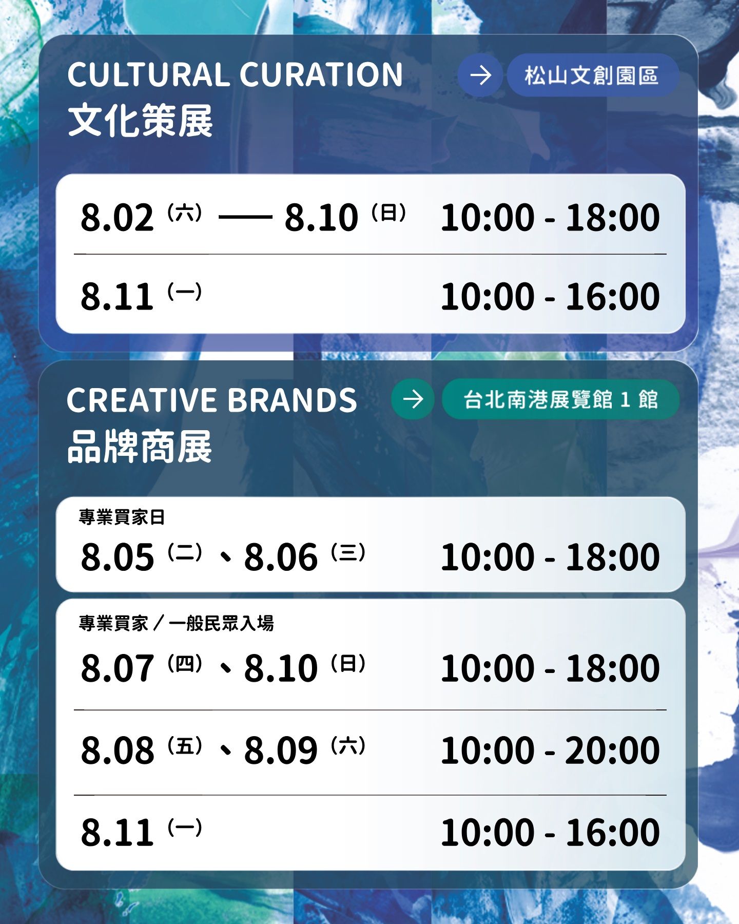 ▲▼「2025台灣文博會」即將在8月2日至11日,於台北松山文創園區、南港展覽館登場。(圖/文化部)