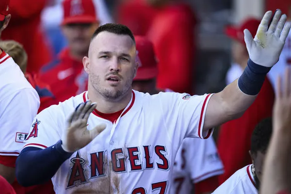 ▲洛杉磯天使當家球星楚奧特達陣生涯第1000分打點。(圖/達志影像/美聯社)