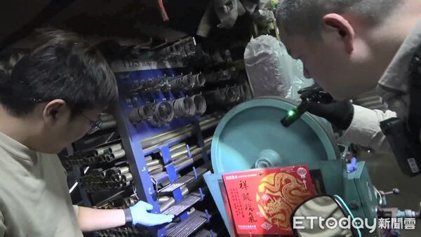 ▲南投警方破獲以鐵工廠偽裝的地下兵工廠,逮捕不具原民身分的林姓男子。(圖/記者高堂堯翻攝)