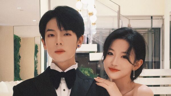 ▲曾輝和韓雨彤是短劇圈真情侶。(圖/翻攝自微博)