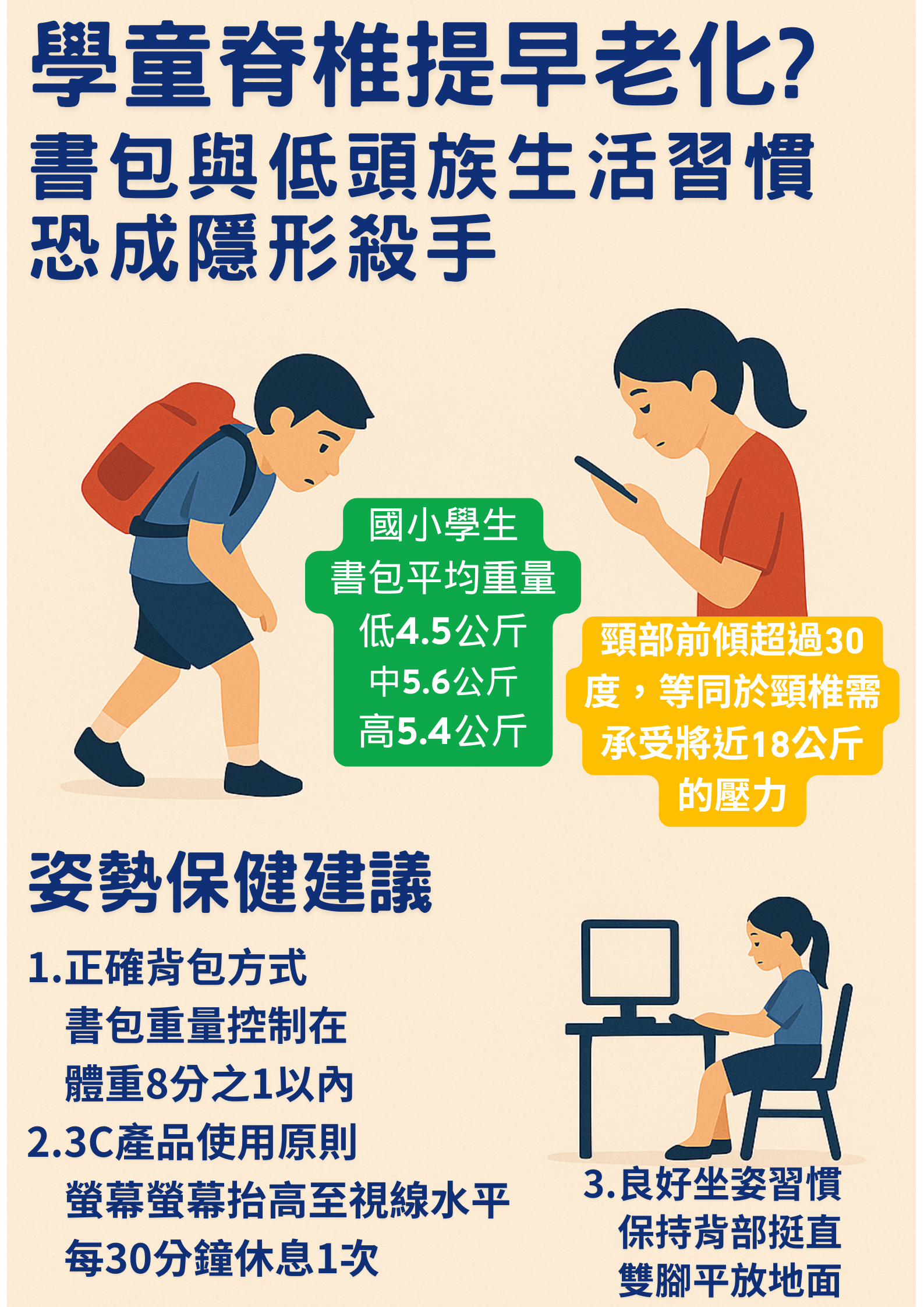 ▲林瑞祥醫師指出,青少年的骨骼仍處於成長階段,若長期姿勢不當,恐導致肌肉失衡與脊椎變形,甚至影響呼吸與內臟功能。(圖/花蓮醫院提供,下同)