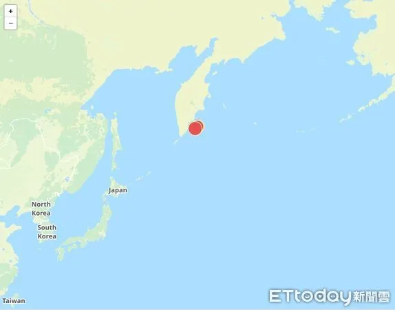 ▲▼堪察加半島發生規模8.7強震。(圖/氣象署提供)