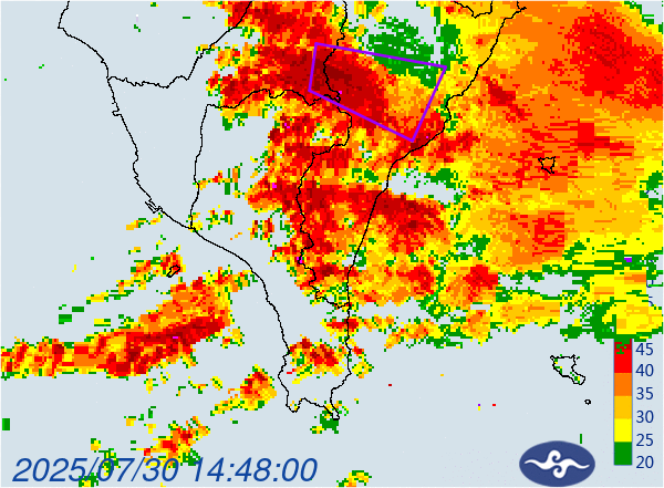 ▲▼大雷雨即時訊息。(圖/氣象署)