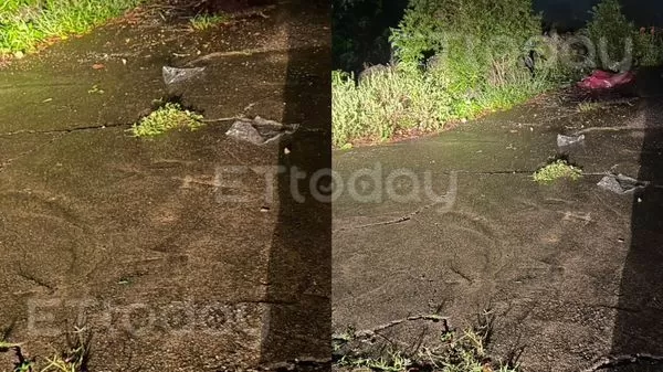 ▲據知情人士表示槍枝位置是在死者的胯下,現場還有5彈殼 。(圖/記者吳奕靖翻攝)